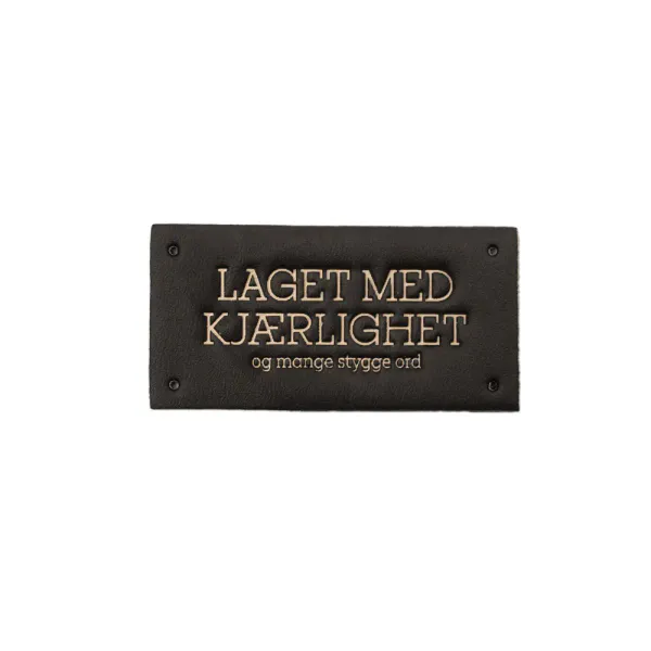 Bilde av Skinnmerke Sort - Laget Med Kjærlighet